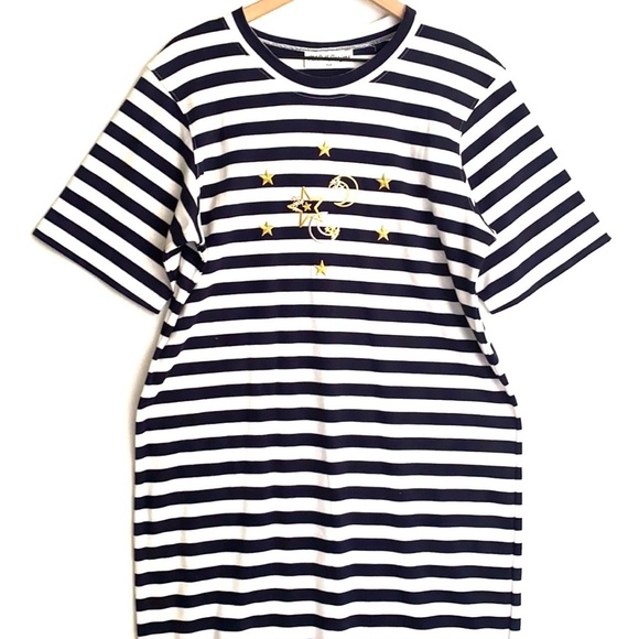 Vintage Old Dell Designs striped Maxi dress, Sz M - Picture 3 of 7